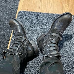 John Varvatos Triple Buckle Engineer boots worn once